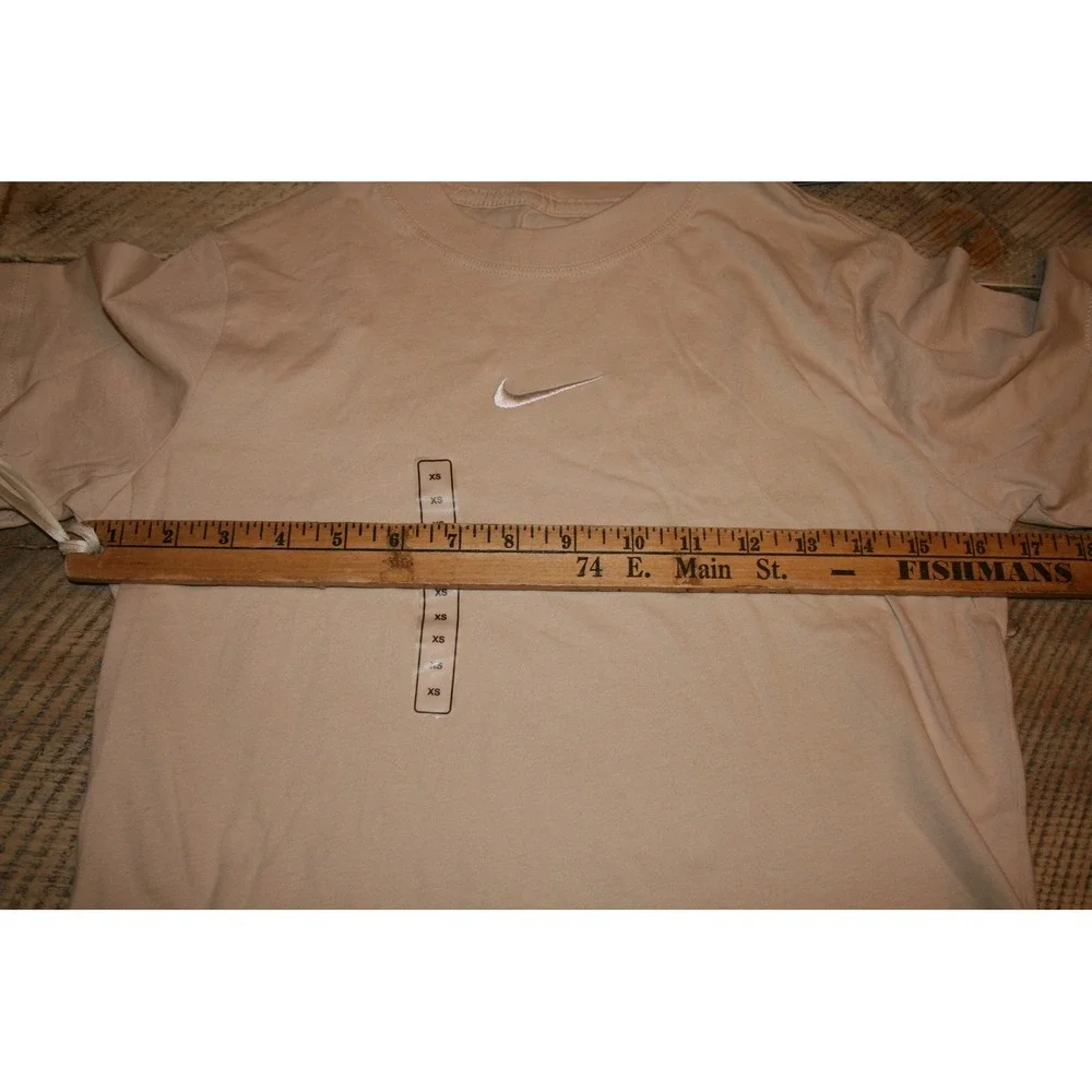 Nike Kids XS Sportswear Essential Loose Fit Crop‎ T-Shirt Tan Beige DH5750-126